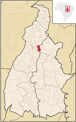 Localização de Tupiratins no Tocantins