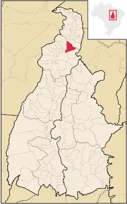 Localização de Wanderlândia no Tocantins