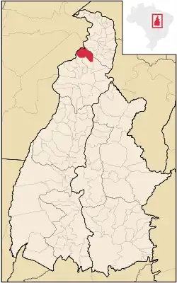 Localização de Xambioá no Tocantins