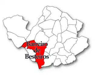 Localização no município de Tondela