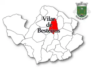 Localização no município de Tondela