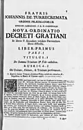Decretum Gratiani, 1727