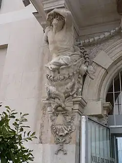 Detalhe da cariátide na prefeitura no porto de Toulon (1657)