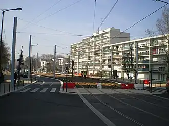 Obras do Tramway T1 em Villeneuve-la-Garenne