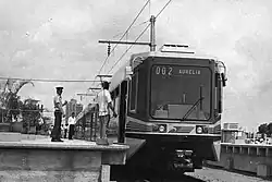 Inauguração do primeiro trecho do VLT, 1990.