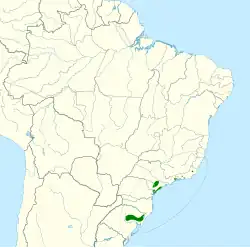Distribuição do sabiá-cica no Brasil