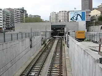 Túnel Campanhã–Trindade, visto da Trindade