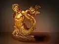 Tritão, madeira dourada, século XVIII