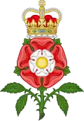 Cifra Tudor rose, usado por todos os monarcas ingleses e britânicos desde Henrique VII