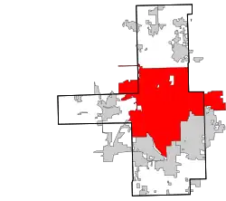 Localização no condado de Tulsa