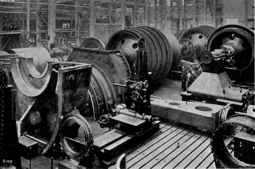 Turbinas a vapor do SS Imperator.