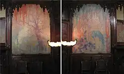 Dois dos murais na Sala de Jantar das Glicínias (1910-1914)