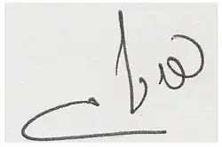 Assinatura de Tzipi Livni