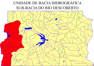 Divisão das 5 Sub-bacias hidrográficas do Comitê da Bacia Hidrográfica do Rio Paranoá.