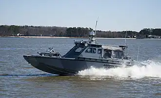 O navio de superfície não tripulado da Marinha dos EUA, Powervent.