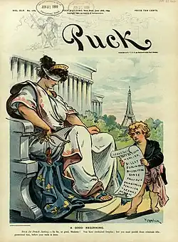 Capa da revista Puck, 28 de junho de 1899.