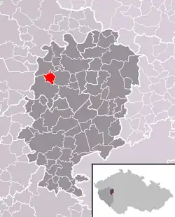 Localização de Újezd u Svatého Kříže