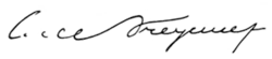 Assinatura de Charles de Freycinet