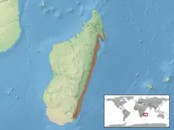 Área geográfica de U. sameiti em Madagascar