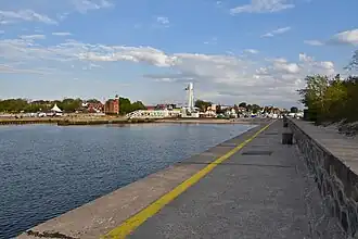 Vista do quebra-mar oeste