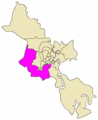 Localização do Distrito de Binh Chanh na Cidade de Ho Chi Minh.