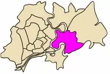 Localização do Distrito 1 na Cidade de Ho Chi Minh