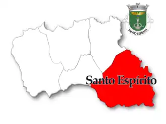 Localização no município de Vila do Porto