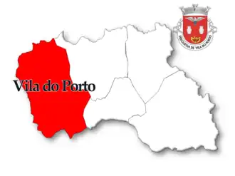 Localização no município de Vila do Porto