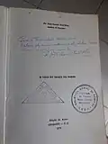 "O Vale do Braço do Norte", autografado em 10 de dezembro de 1974