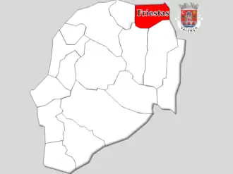 Localização no município de Valença