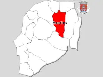 Localização no Município de Valença