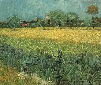 Vista de Arles com Lírios, de Vincent van Gogh