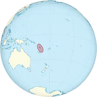 Localização do; de Vanuatu
