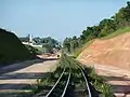Obras de terraplanagem para duplicação da ferrovia em Indaiatuba