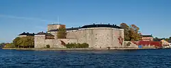 A fortaleza vista de Vaxholm
