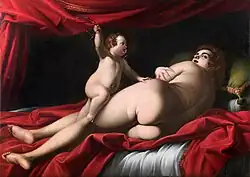 Cupido chicoteando Vénus, 1600-1615