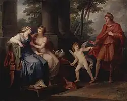 Vênus convence Helena de Troia a ir com Páris, 1790.