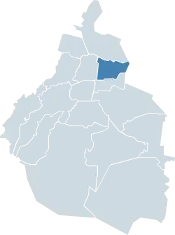 Localização de Venustiano Carranza na Cidade do México