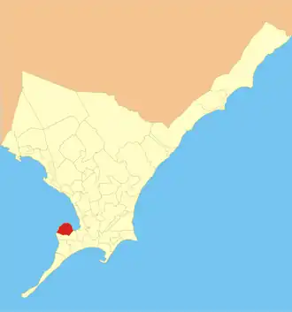 Vergel do Lago (em vermelho) no município de Maceió.