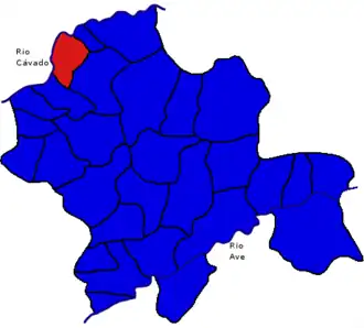 Localização no Município de Póvoa de Lanhoso