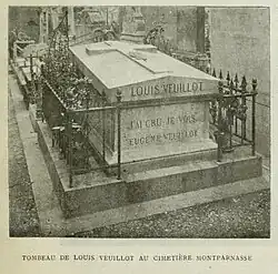 Tombstone de Veuillot, Cemitério de Montparnasse