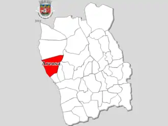 Localização no município de Viana do Castelo