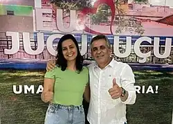 Vice-prefeita Leidian Jardim e prefeito Arivaldo de Almeida Costa, o "Lili"