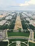 Vista do topo do Monumento a Washington em julho de 2015 voltado para o Capitólio