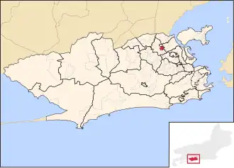 Localização da Vila da Penha.