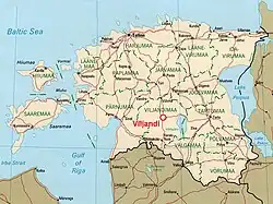 Localização de Viljandi