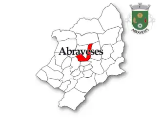 Localização no município de Viseu