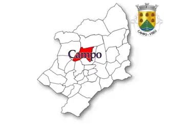 Localização no município de Viseu