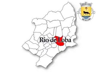 Localização no município de Viseu