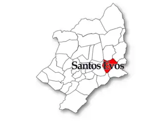 Localização no município de Viseu